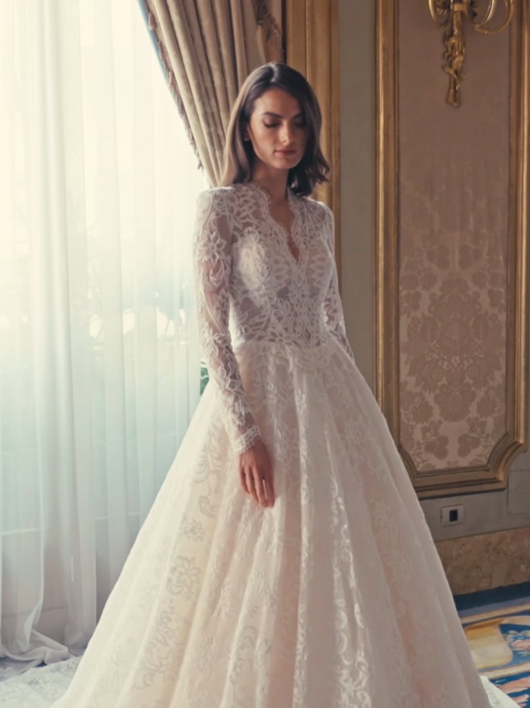 BITHYNIA Princess gown with V-neckline and extended train 3 BITHYNIA Princess gown with V-neckline and extended train
