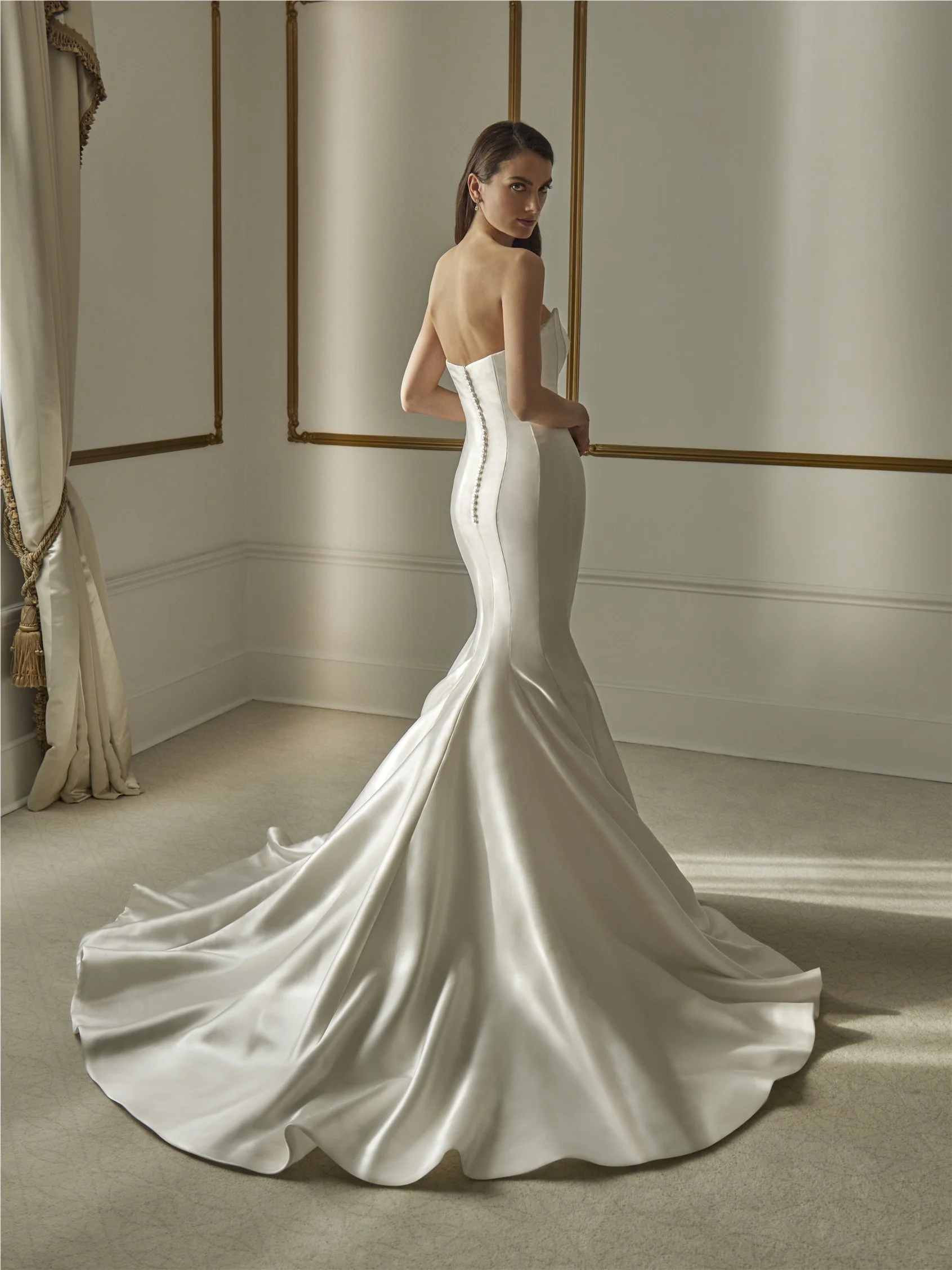 ORNEA Mikado mermaid gown with strapless neckline