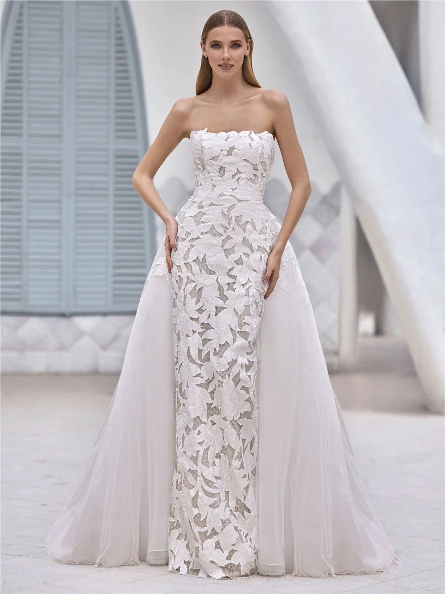 HAIFA Strapless A-line dress with detachable overskirt 1 HAIFA Strapless A-line dress with detachable overskirt