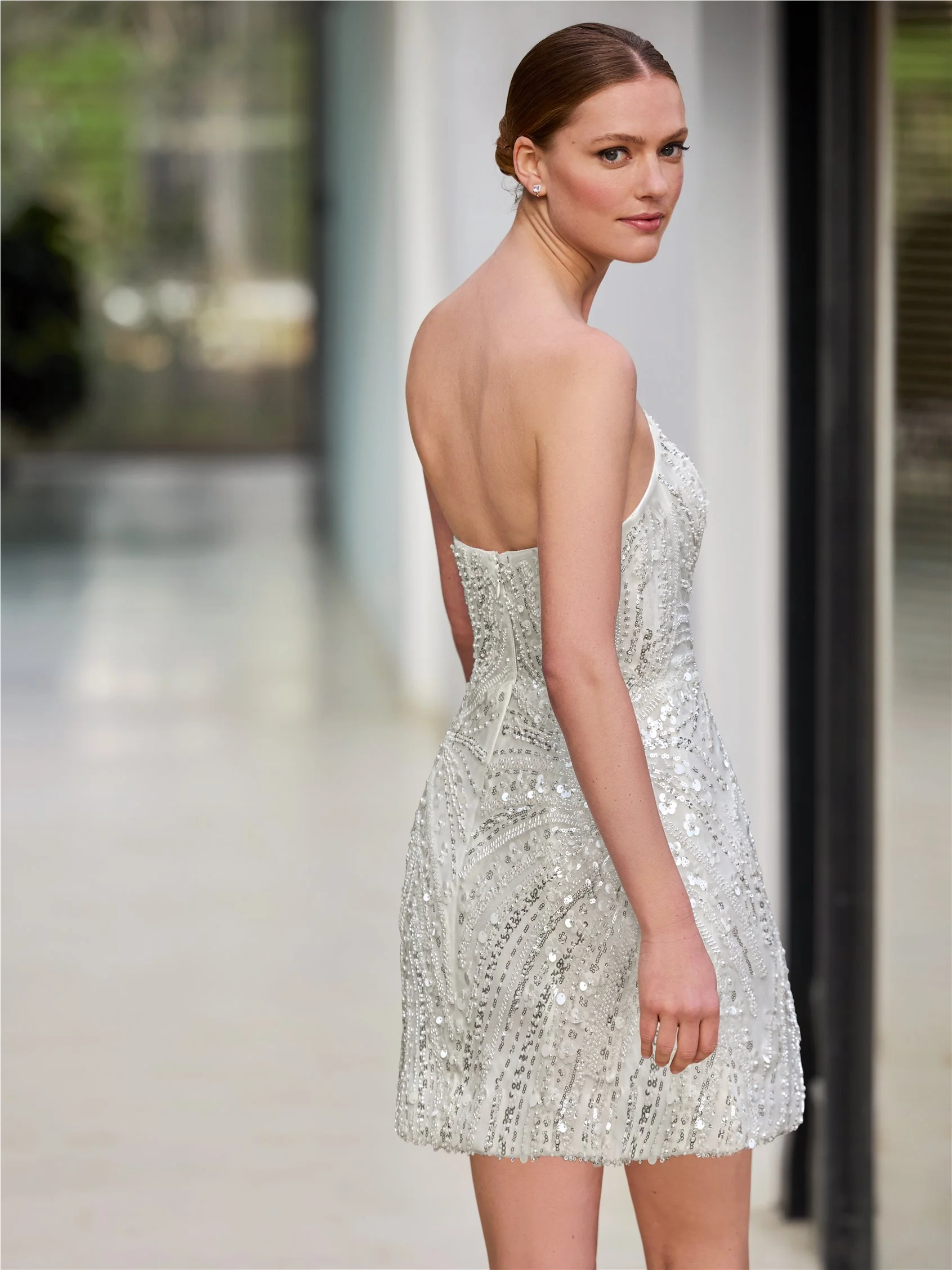 ARROYN Short strapless dress with rhinestones 2 ARROYN Short strapless dress with rhinestones