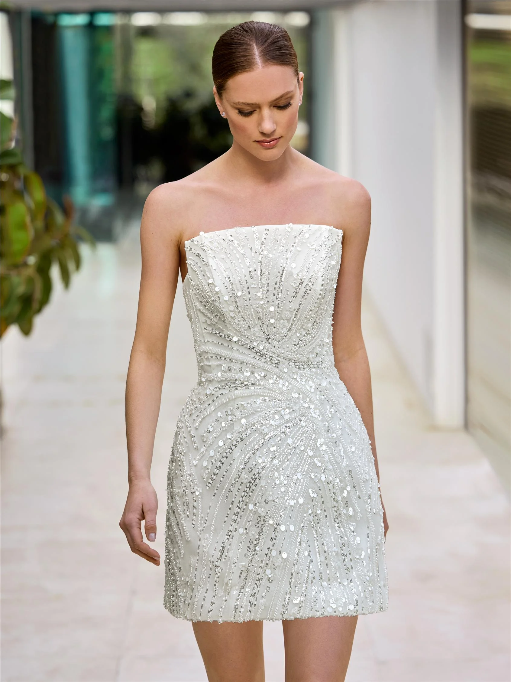 ARROYN Short strapless dress with rhinestones 3 ARROYN Short strapless dress with rhinestones