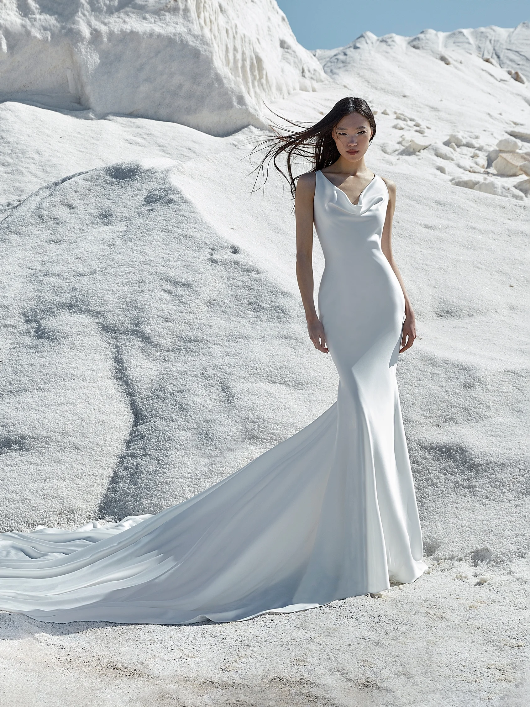 SUNRAY Draped mermaid wedding dress