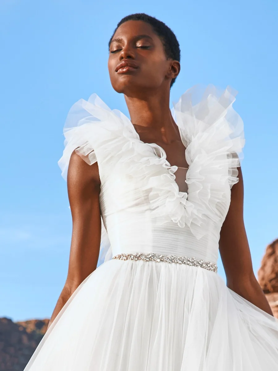 CINT.488 Chiffon belt with rhinestones